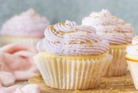 Sparkling Lavender Mimosa Cupcakes