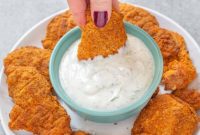 Healthy Baked Chicken Tenders with Ranch Dip