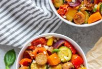 One-Pan Chicken Sausage and Roasted Vegetables