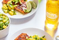 Jerk Salmon with Fresh Kiwi Mango Salsa