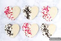 Buttery White Chocolate Cranberry Shortbread Hearts