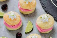 Blackberry Lime Cream Puffs