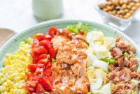 Smoked Salmon Cobb Salad with Creamy Avocado Ranch