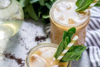 Minty Vanilla Iced Coffee