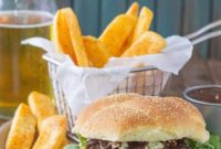 Cherry Glazed Peppercorn Blue Cheese Burgers