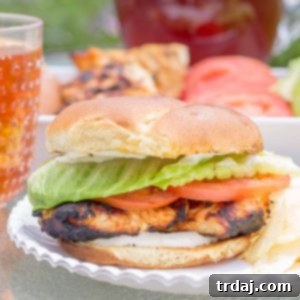 Grilled Buffalo Chicken Sandwiches with sides