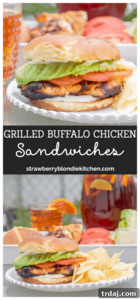 Buffalo Chicken Sandwiches - a perfect summer meal