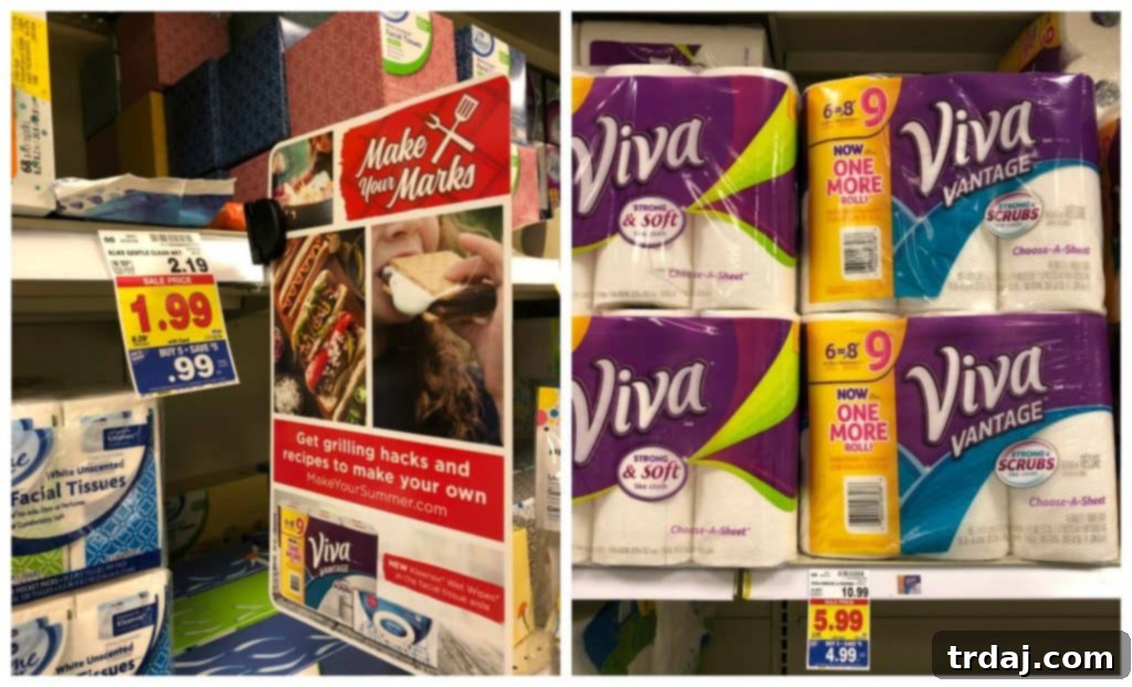 Kleenex Wet Wipes and VIVA Paper Towels on a kitchen counter, ready for cleanup after a messy meal.