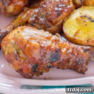 BBQ Peach Ginger Glazed Chicken Legs