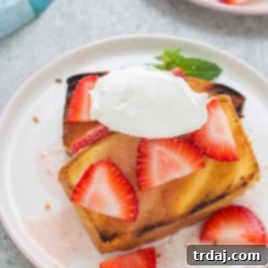 Grilled Strawberry Shortcake - close up of a slice on a plate