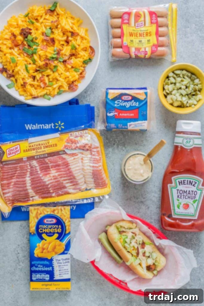 Mac Daddy Hot Dogs ingredients and Walmart grocery haul.