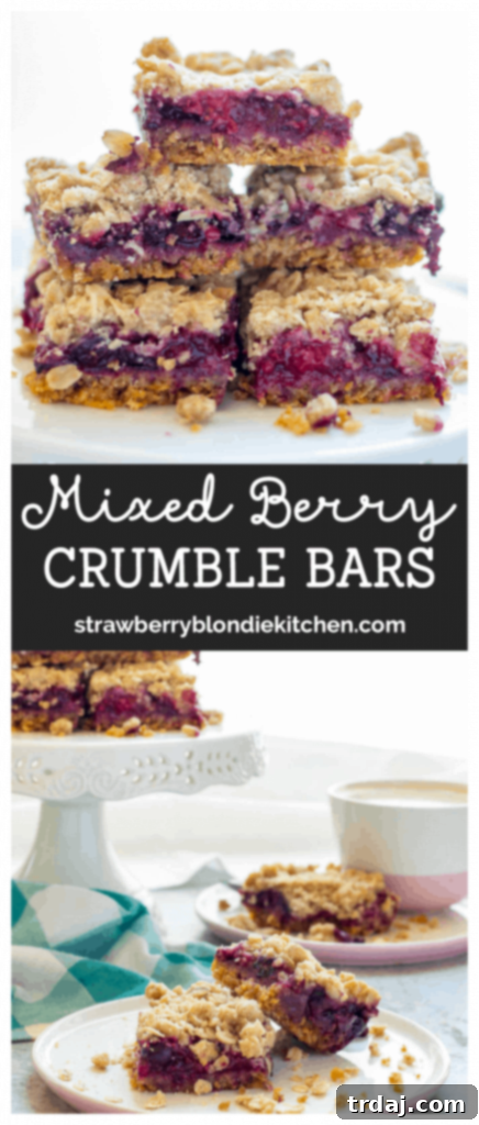 Final image of Mixed Berry Crumble Bars, beautifully presented with Kellogg's Frosted Flakes branding, highlighting the sponsored nature of the post.