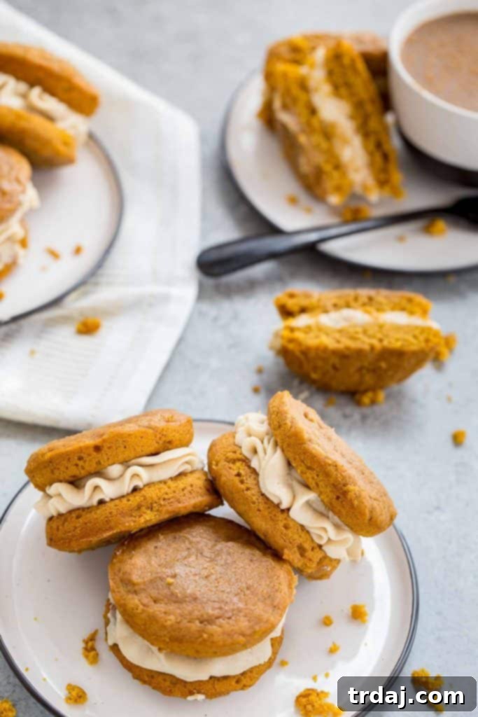 Delicious Pumpkin Spice Latte Whoopie Pies with coffee buttercream