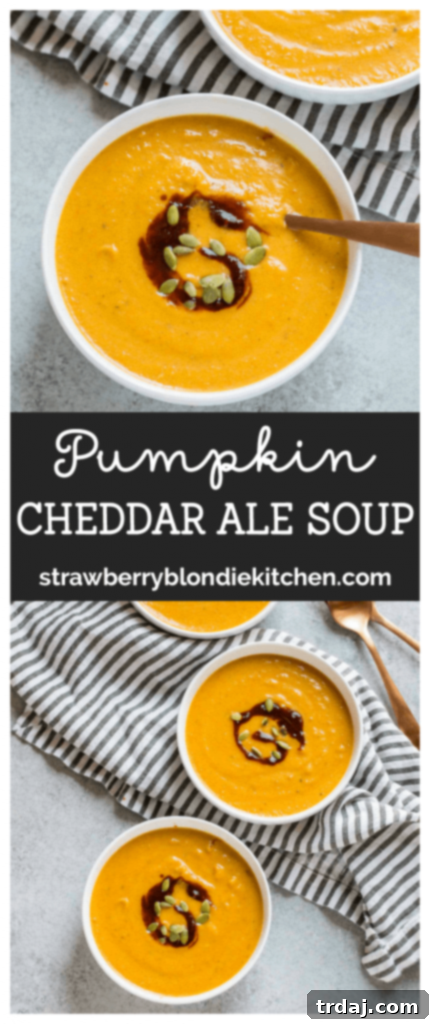 Bowl of Pumpkin Cheddar Ale Soup