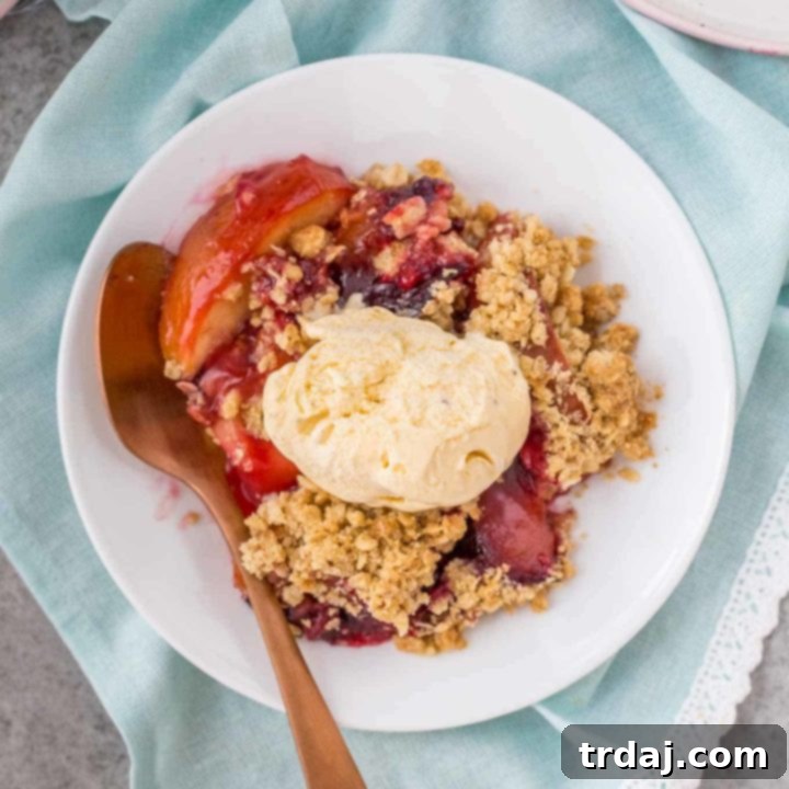 Apple and Plum Crumble