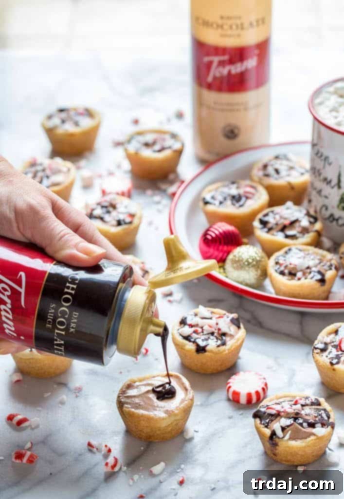 Holiday Cookie Tray with Peppermint White Chocolate Mocha Cookie Cups