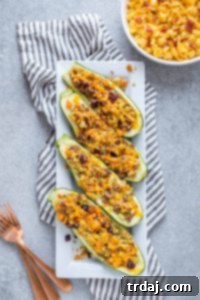 Zucchini Stuffing Boats