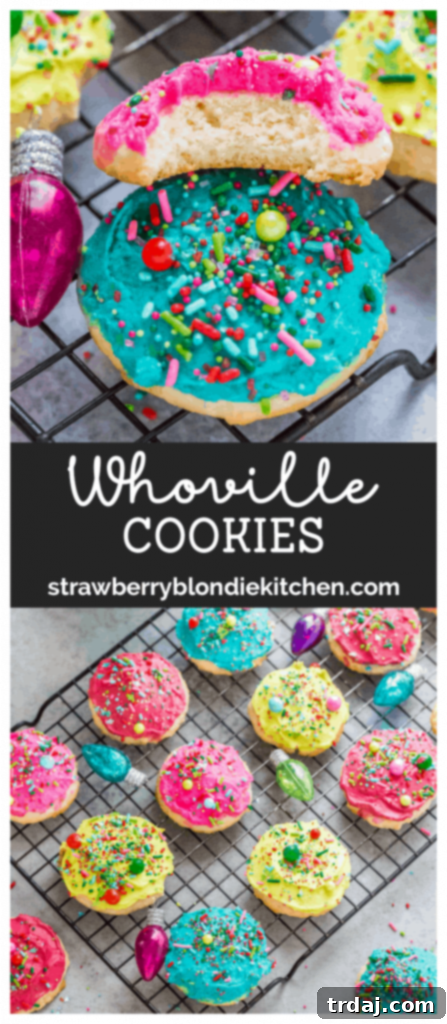 A beautifully arranged stack of Whoville Cookies on a plate