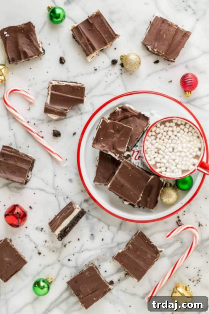 Rich and decadent layers of cookies, creamy peppermint filling and semisweet chocolate make these Peppermint Patty Bars a mint lovers dream! Peppermint Patty Bars