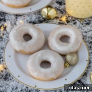 Eggnog Cinnamon Roll Donuts
