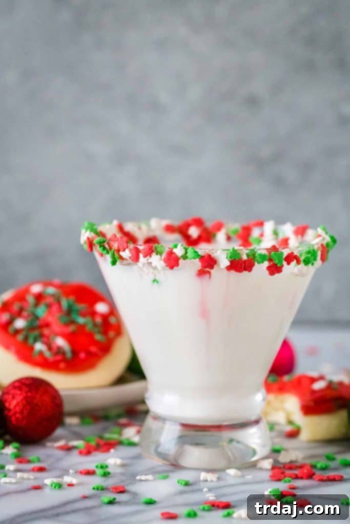 Sugar Cookie Martini - The ultimate 3-ingredient holiday cocktail for festive celebrations.