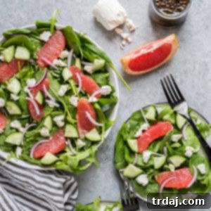 Grapefruit, Goat Cheese and Spinach Salad