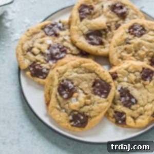 Freshly baked Tahini Toffee Chocolate Chip Cookies