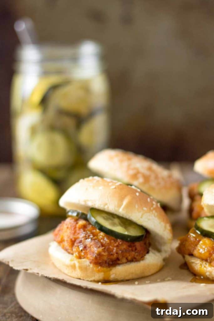 Delicious Fried Chicken Sliders with Homemade Pickles
