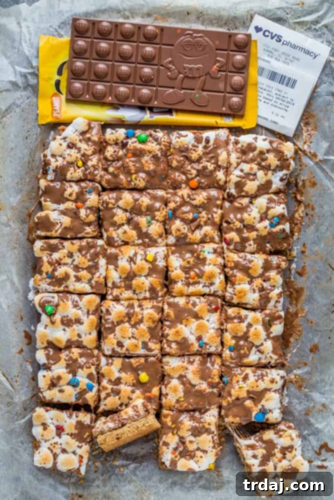 M&M'S® Monster S'mores Bars are a cookie lover's dream with a peanut butter crumble crust, melty M&M'S® Chocolate Bars and marshmallows toasted to perfection! M&M'S® Monster S'mores Bars