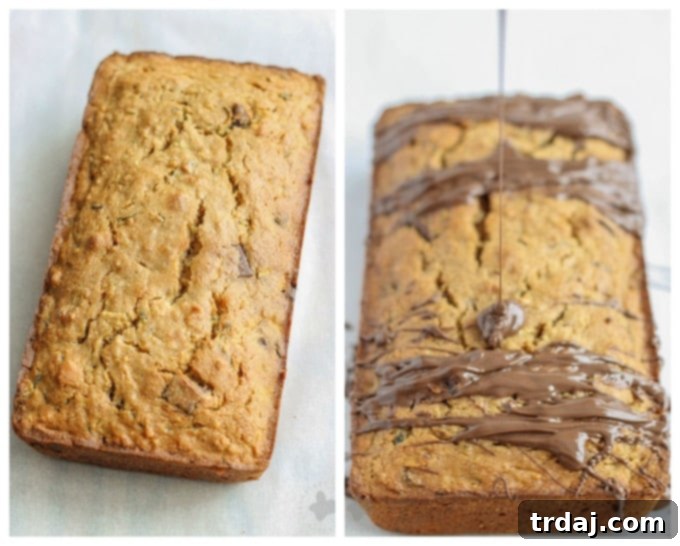 Collage of Chocolate Chunk Zucchini Bread images, emphasizing its rustic charm and tempting chocolatey interior.