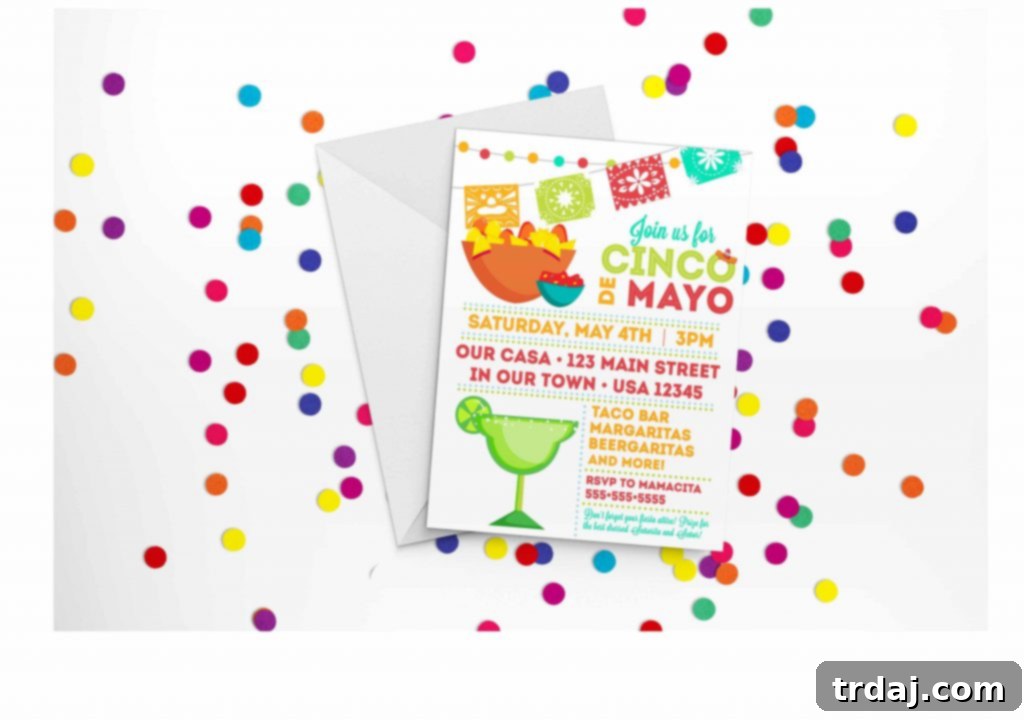 Free printable invitations for a Cinco de Mayo party