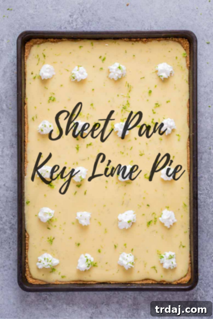 Sheet Pan Key Lime Pie, ready to be pinned for future baking inspiration.