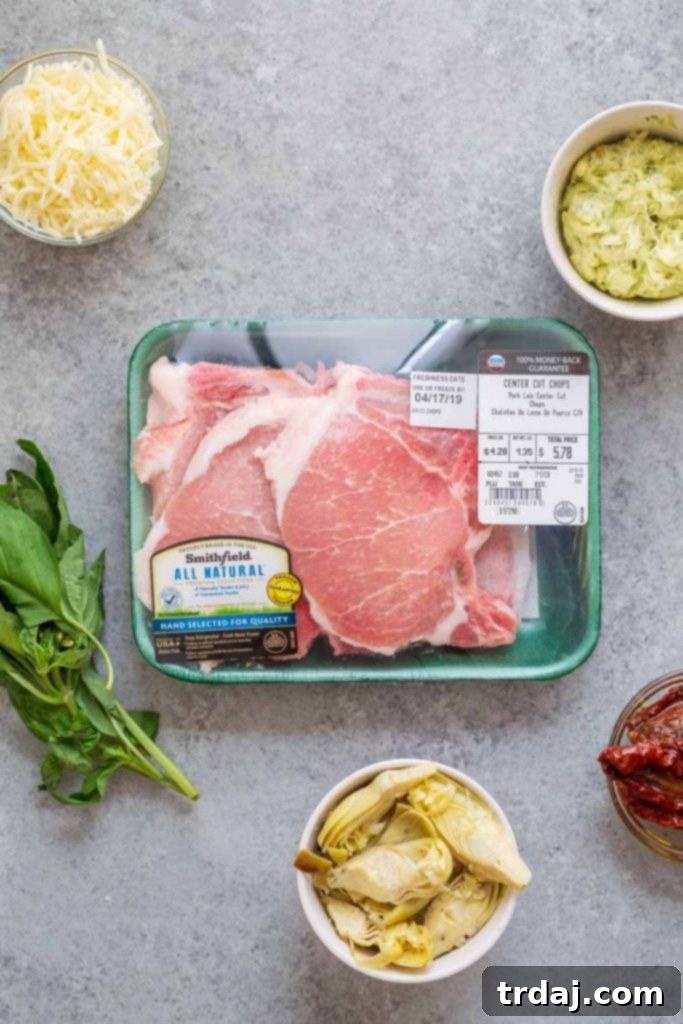 Pork Chops and Sun Dried Tomato Foil Packets