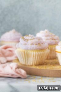 Lavender Mimosa Cupcakes