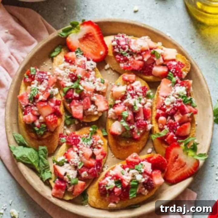 Strawberry Blue Cheese Bruschetta