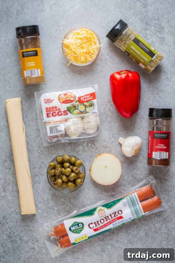 Ingredients for Baked Beef Empanadas