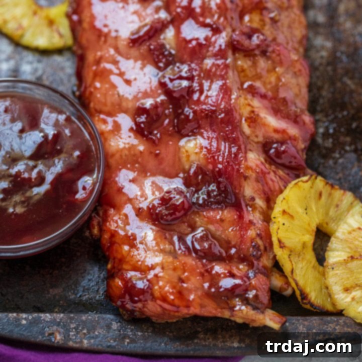 Sticky Cherry Pineapple Ribs 2 Cherry Pineapple Glazed Ribs