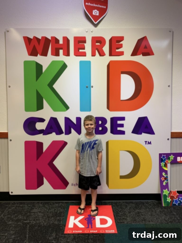 Family enjoying the newly remodeled Chuck E. Cheese arcade