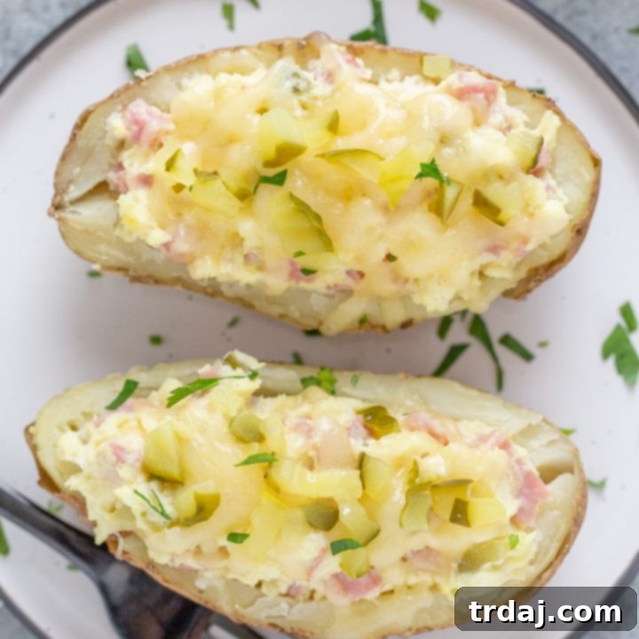 Twice Baked Cubano Stuffed Potatoes