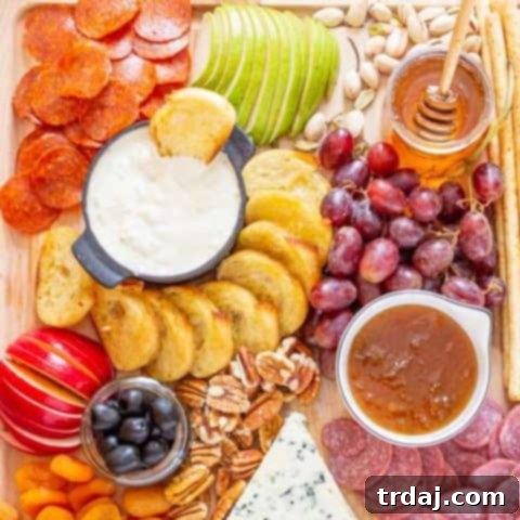 Blue Cheese Fondue Charcuterie Board