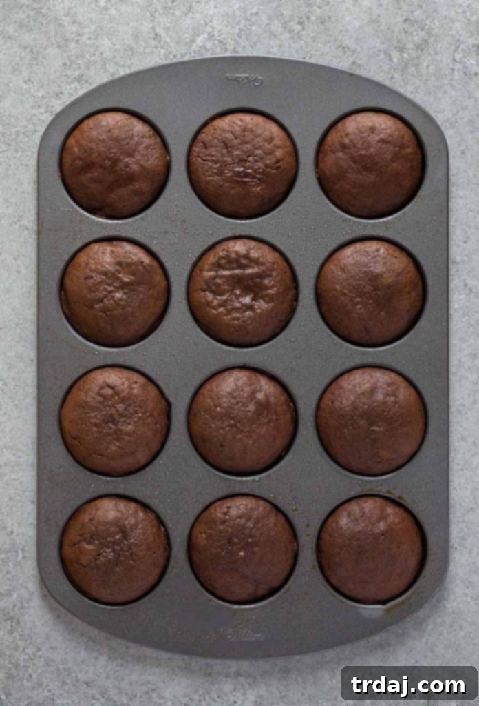 Chocolate Whoopie Pie batter in a specialized pan Chocolate Whoopie Pie cakes in a whoopie pie pan before baking, showing the individual wells