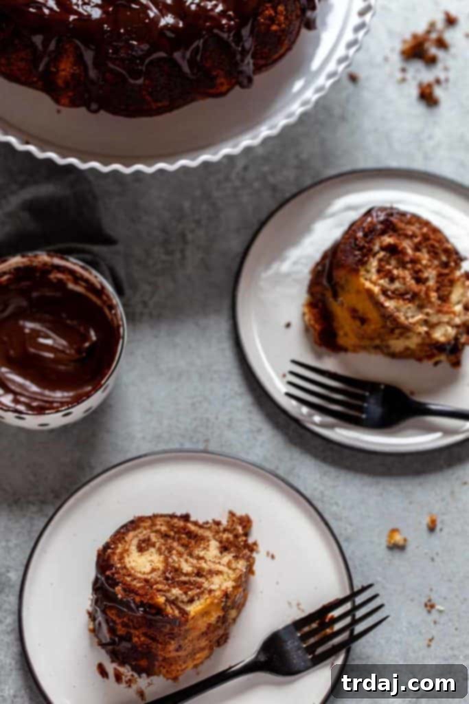 Tiramisu Swirl Delight 3 Two slices of Tiramisu Marble Cake on a plate