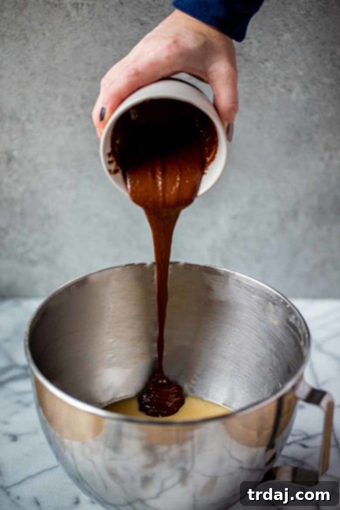 Tiramisu Swirl Delight 5 Bowl of vanilla batter before adding chocolate espresso sauce