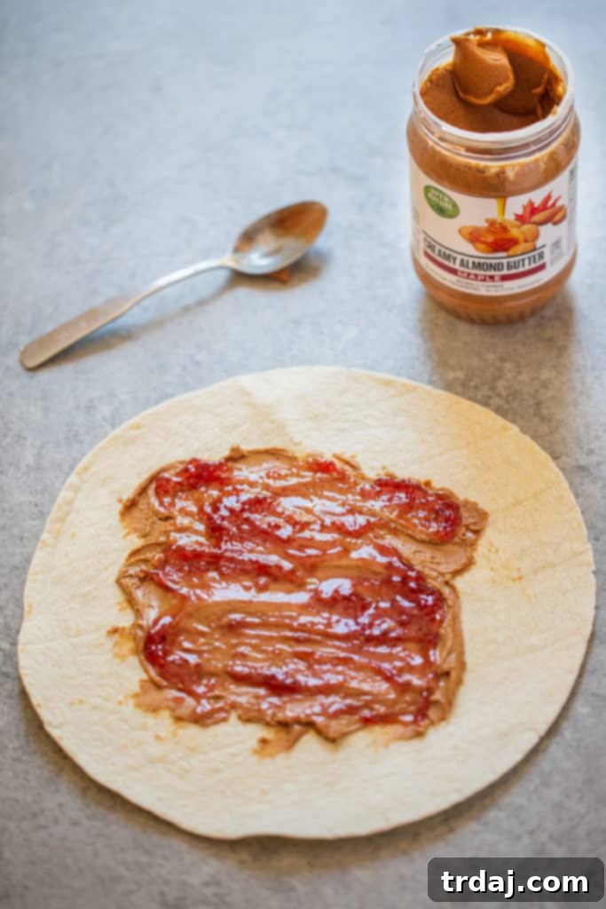 Almond Butter and Jelly Roll-Ups