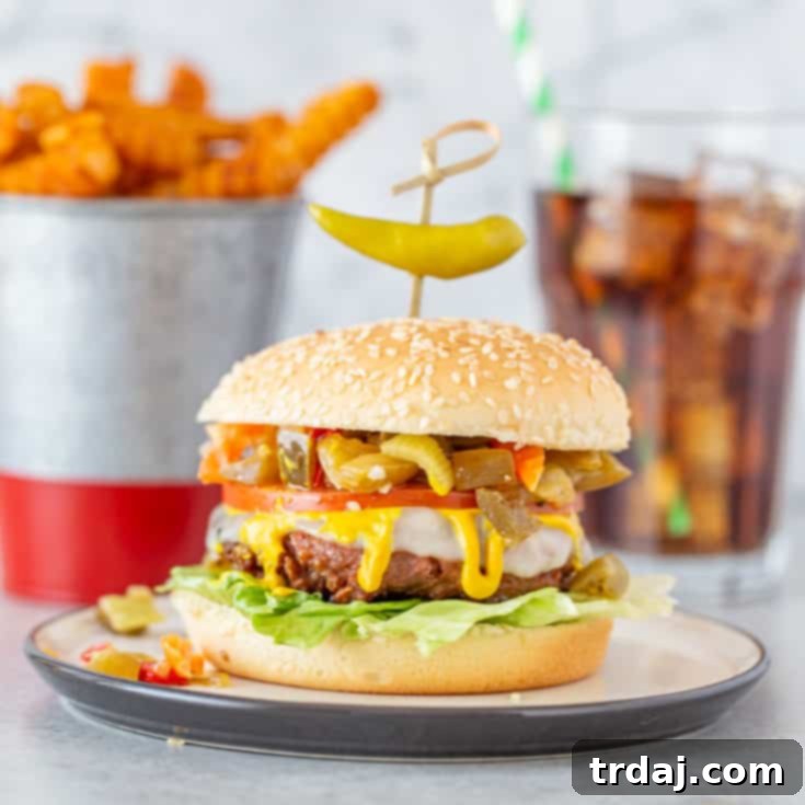 Chicago Style Beyond Burger, a delicious plant-based burger recipe.
