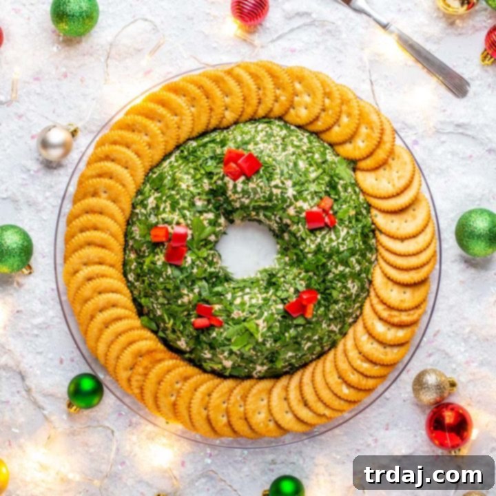 Bacon Cheese Ball Wreath