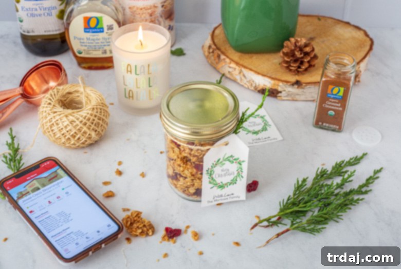 Homemade Granola in a Jar, a perfect gift