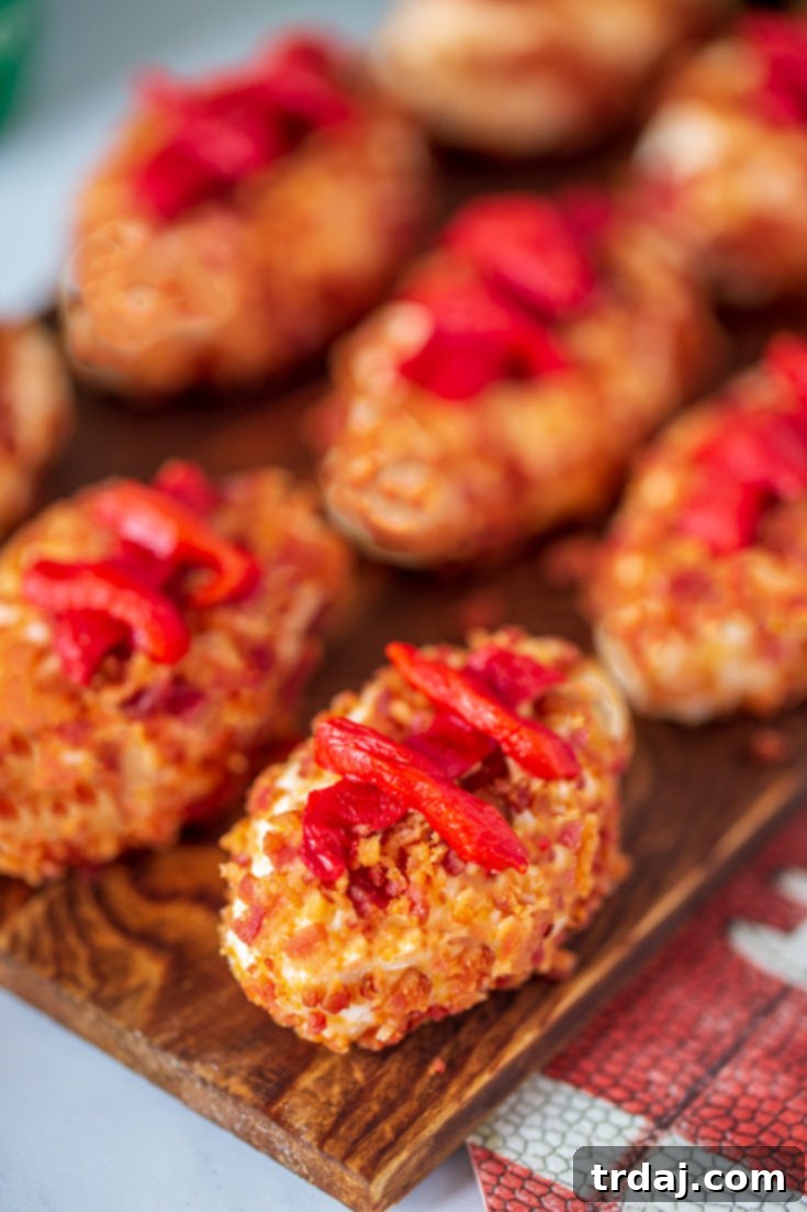 Horseradish Cheesy Footballs recipe pin