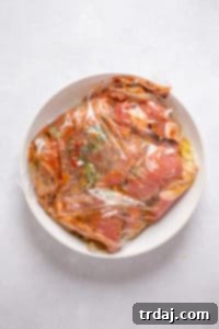 Steak Marinating in Bag