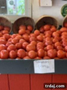 Close-up of fresh, ripe tomatoes, perfect for a summer salad